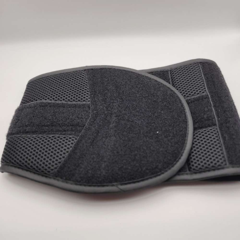 Black Mesh Lower Back Support Belt Lumbar Brace Adjustable Compression Strap 2XL
